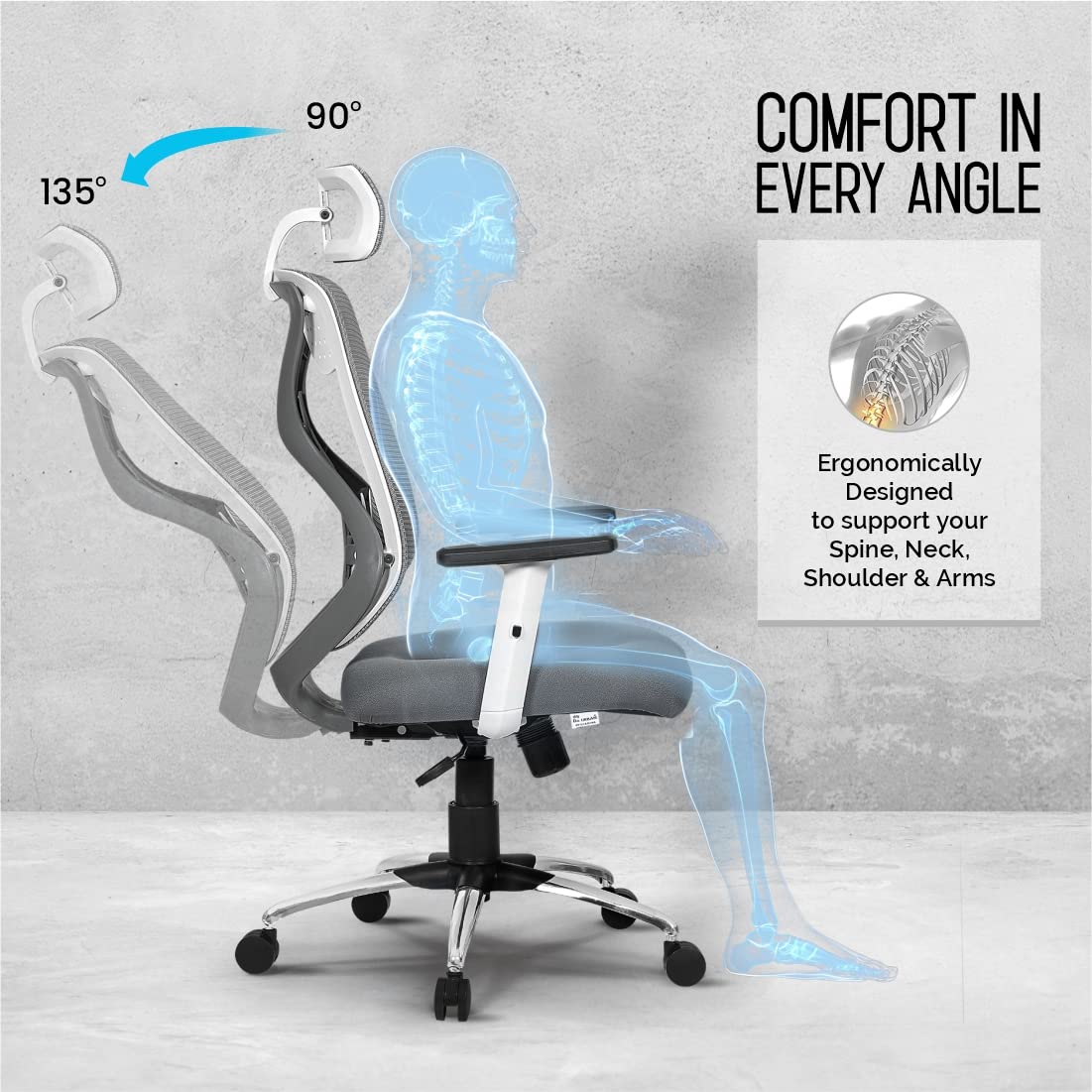 da urban® merlion office chair,high back mesh ergonomic home... da urban® merlion office chair,high back mesh ergonomic home...